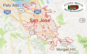 San Jose - Ailing House Pest Management Inc. - Termite Inspection - Fumigation - Map - Logo