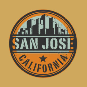 41663318 - stamp or label with name of san jose, california